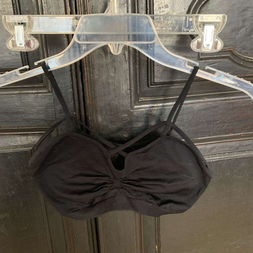 Black criss cross bralette
